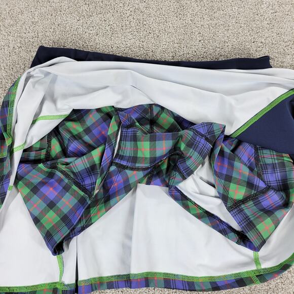 William Murray Athletic Tennis Golf Skort Women M Green Plaid Pockets Activewear - Picture 11 of 13